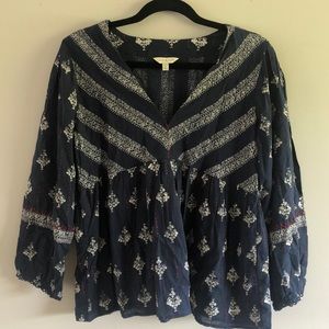 Lucky Brand Patterned Blouse